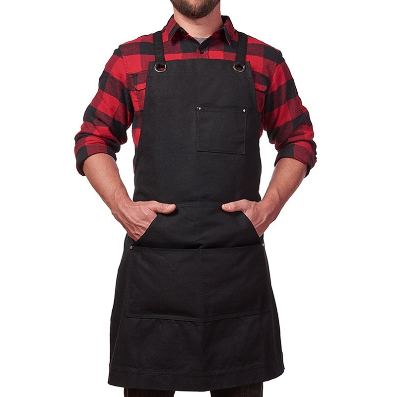 Woodworking Apron - Wytrzymały płócienny fartuch roboczy z regulowanymi