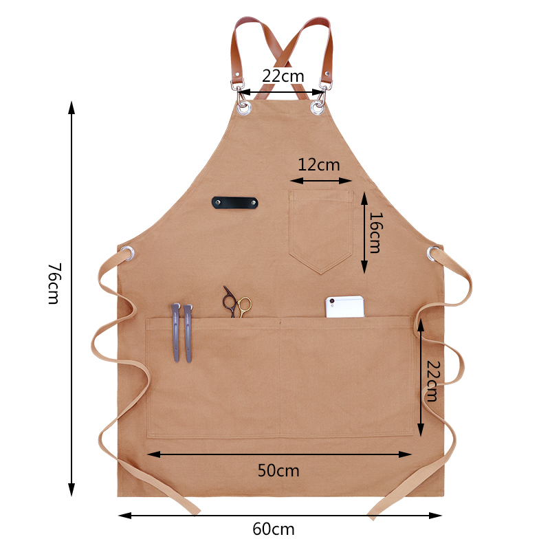 Woodworking Apron - Wytrzymały, gruby fartuch płócienny, wodoodporny, z