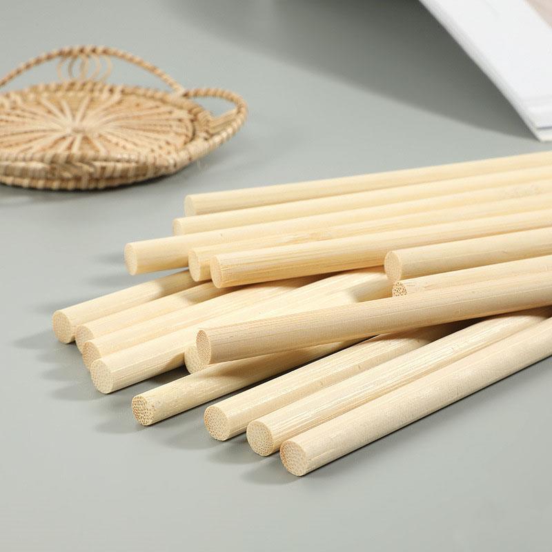 Woodworking Ideas - 3-8mm Okrągłe drewniane patyczki bambusowe DIY
