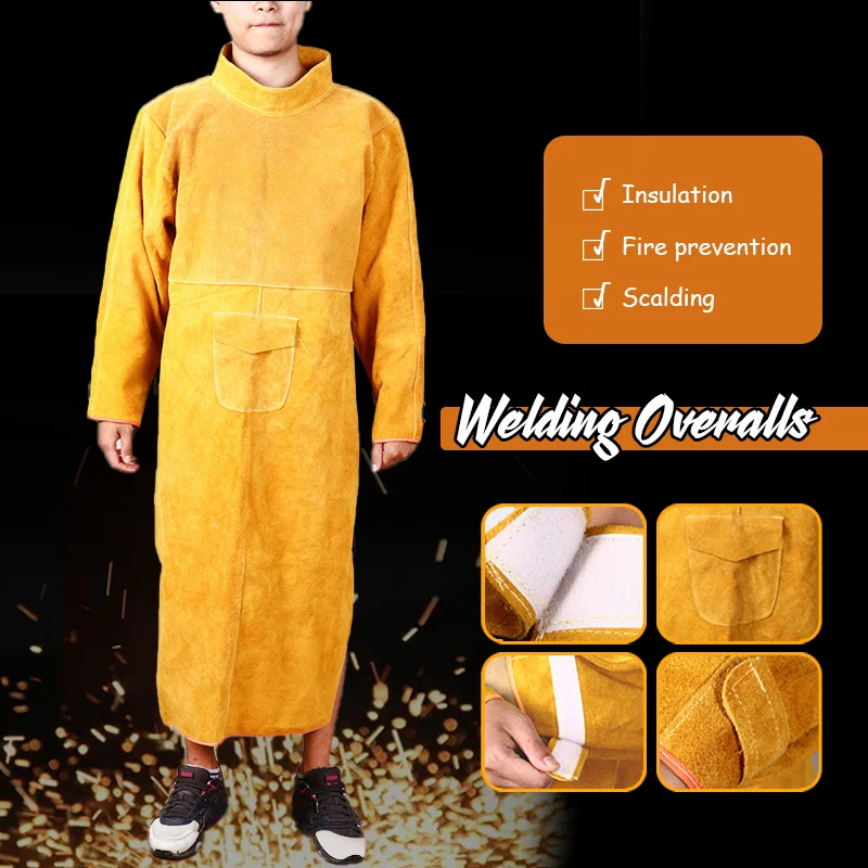 Woodworking Apron - Fartuch roboczy ze skóry bydlęcej, antyoparzeniowy,