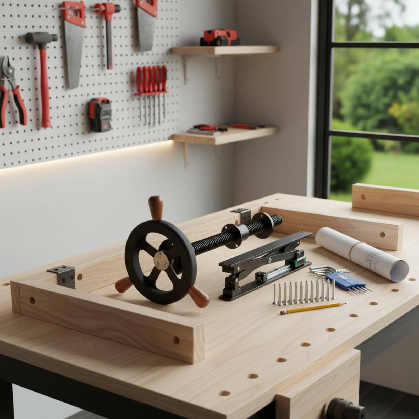 Zacisk do nogi stołu warsztato – Woodworking Workshop Design recenzja i cena