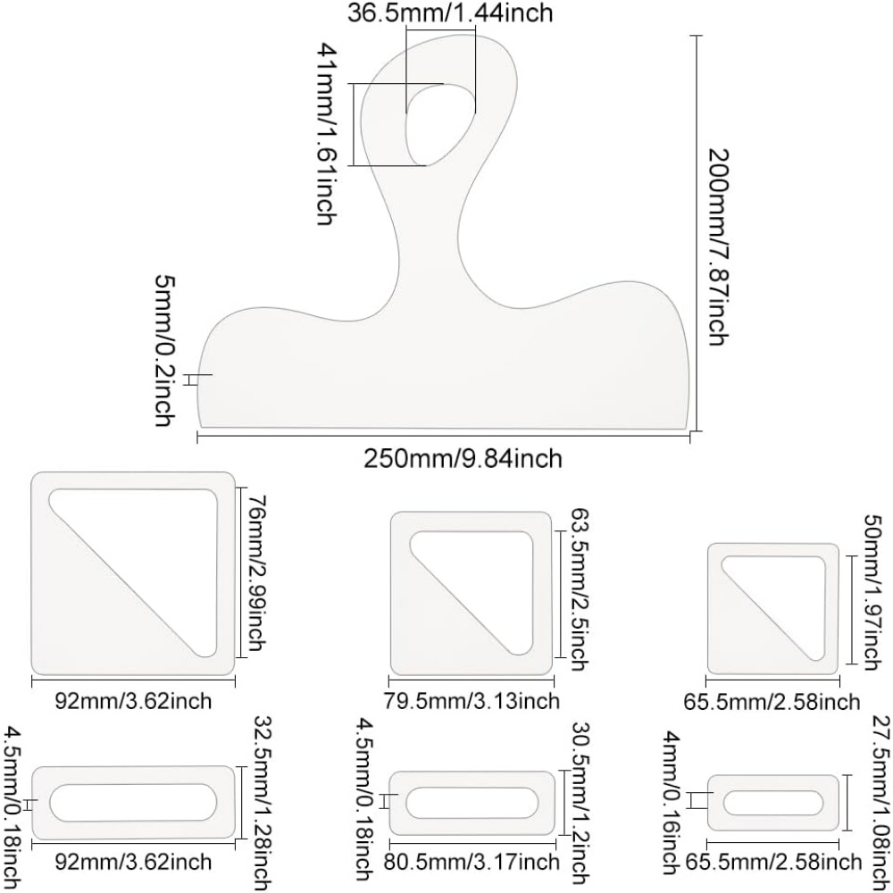 7 szt. Szablonów do charcuteri – Woodworking Templates recenzja i cena