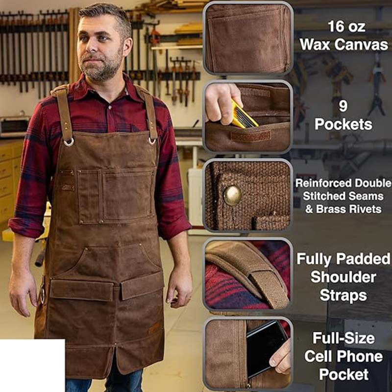 Woskowany, gruby, wzmocniony p – Woodworking Apron recenzja i cena
